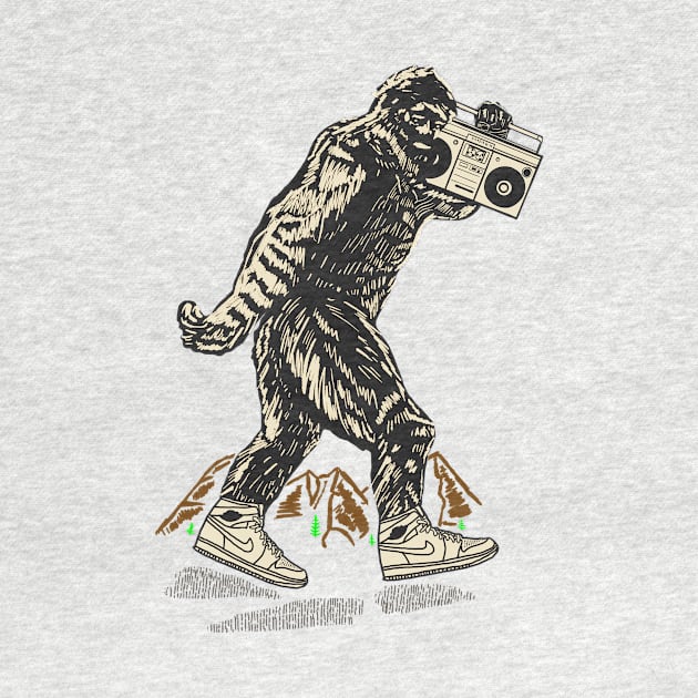 Stereo Bigfoot Funny / Hip Hop Jam by AnKa Art